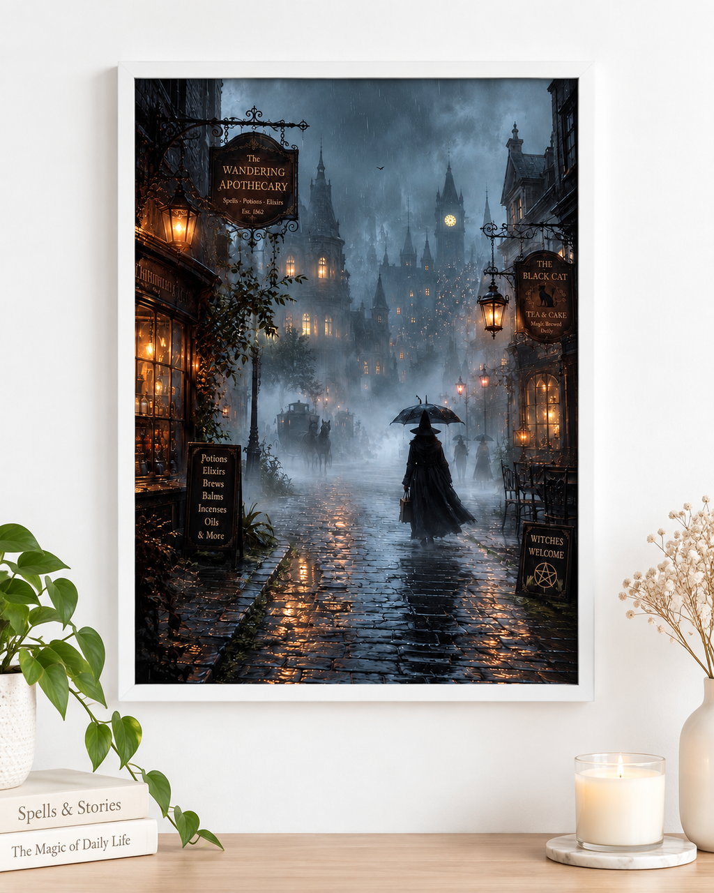 Wandering Apothecary Gothic Witch Street Art Print