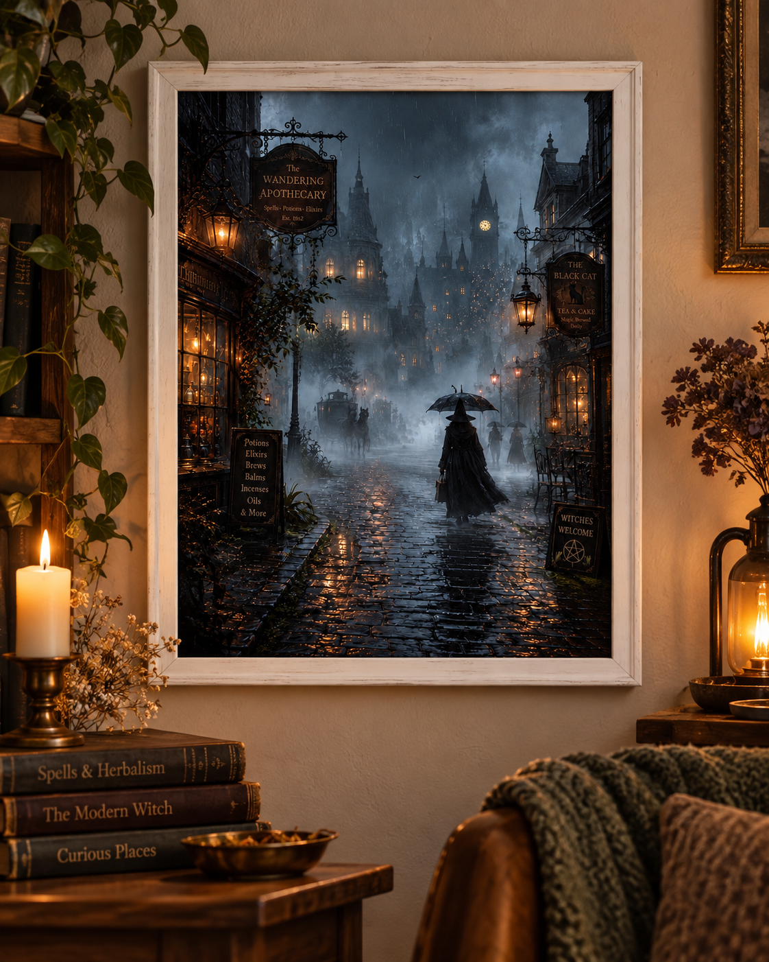 Wandering Apothecary Gothic Witch Street Art Print