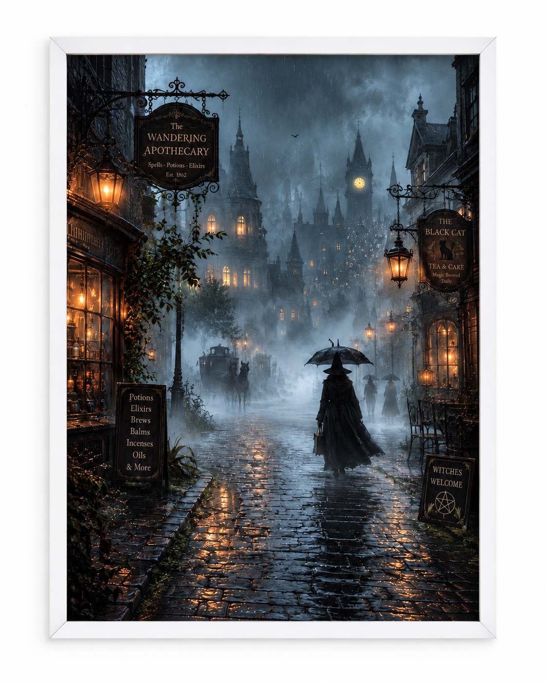 Wandering Apothecary Gothic Witch Street Art Print