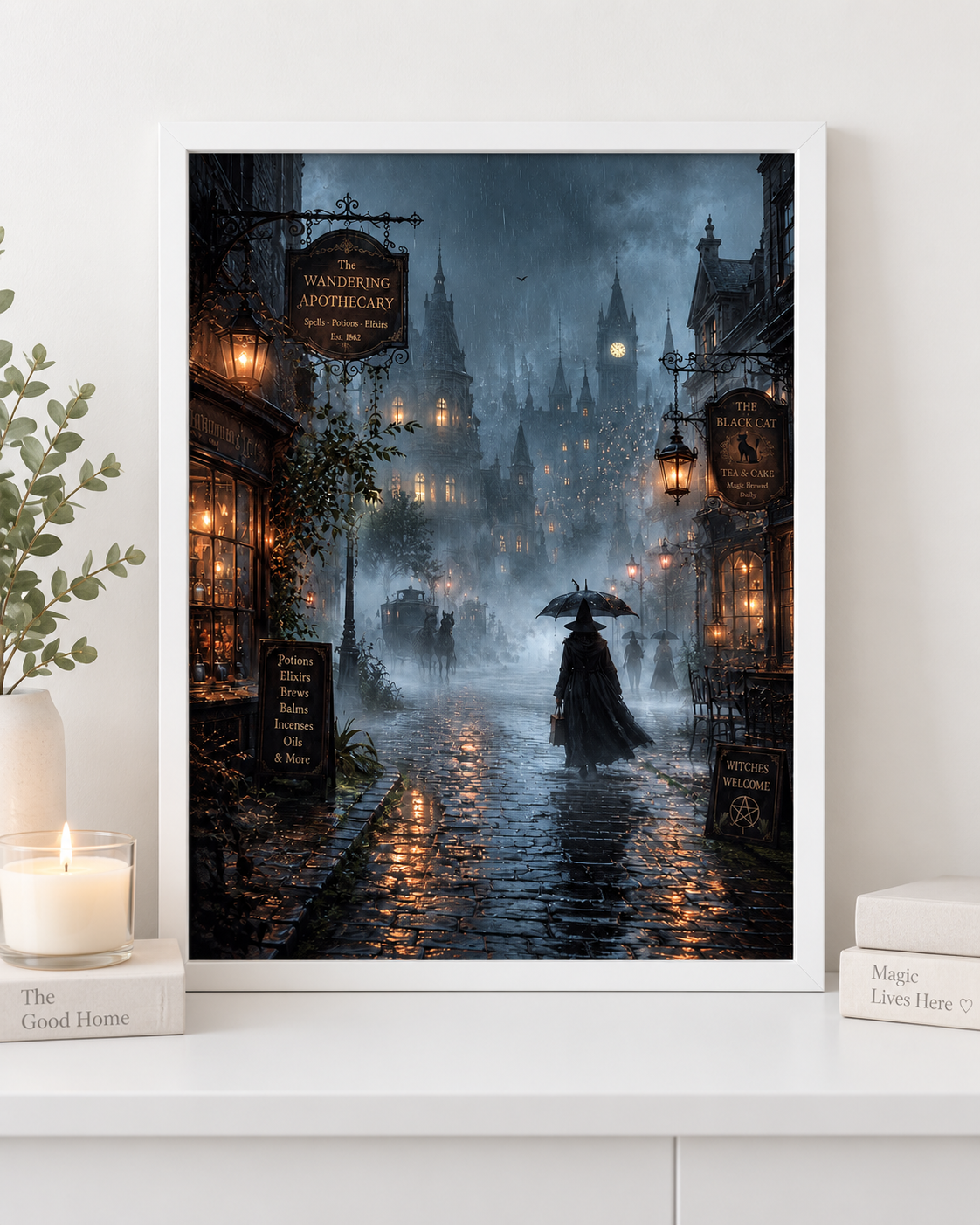 Wandering Apothecary Gothic Witch Street Art Print